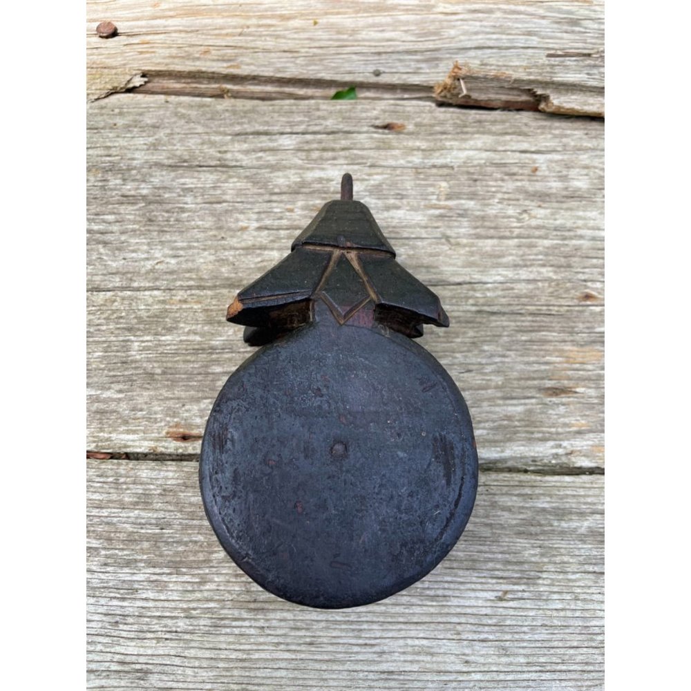 Antique Eastlake Carved Wood Decorative Hanging Pulley Wheel